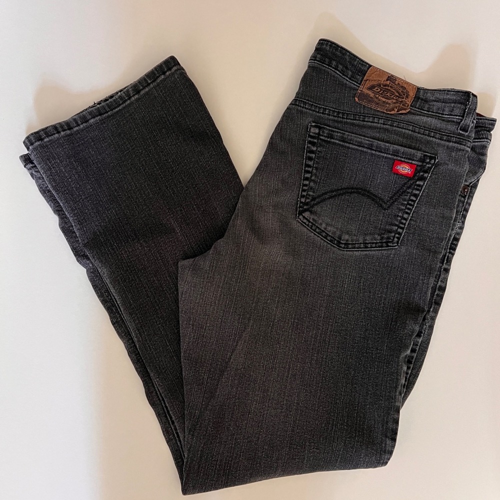 Dickies Denim Jeans Bootcut Gray Wash Casual Everyday Comfort‎ Women's 18 TL